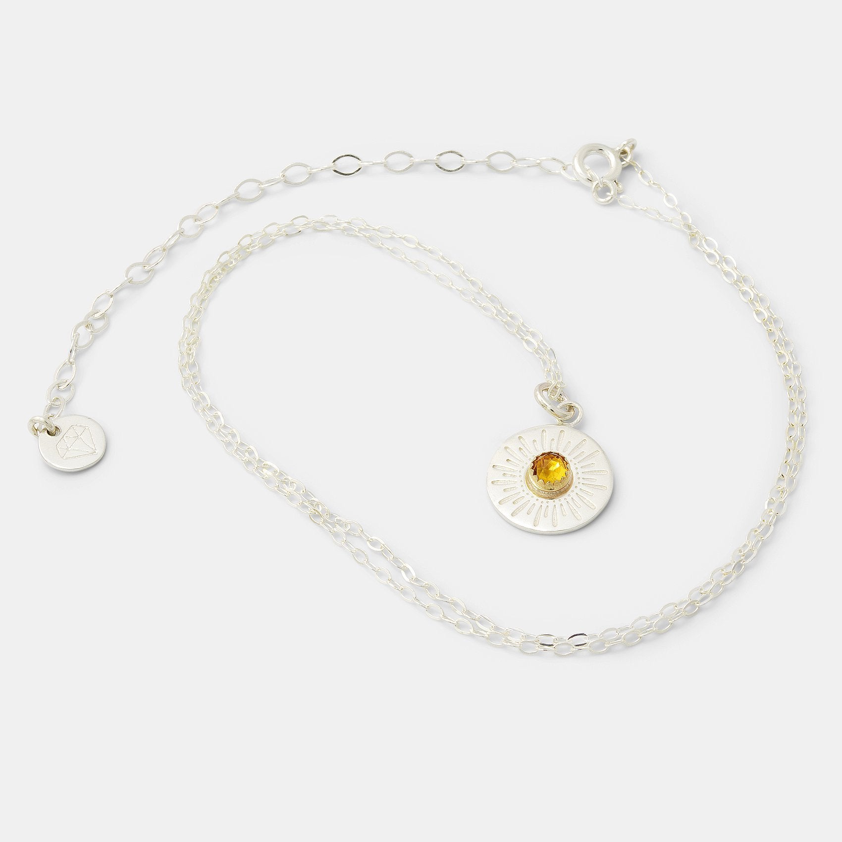 Sunburst & citrine amulet necklace - Simone Walsh Jewellery Australia