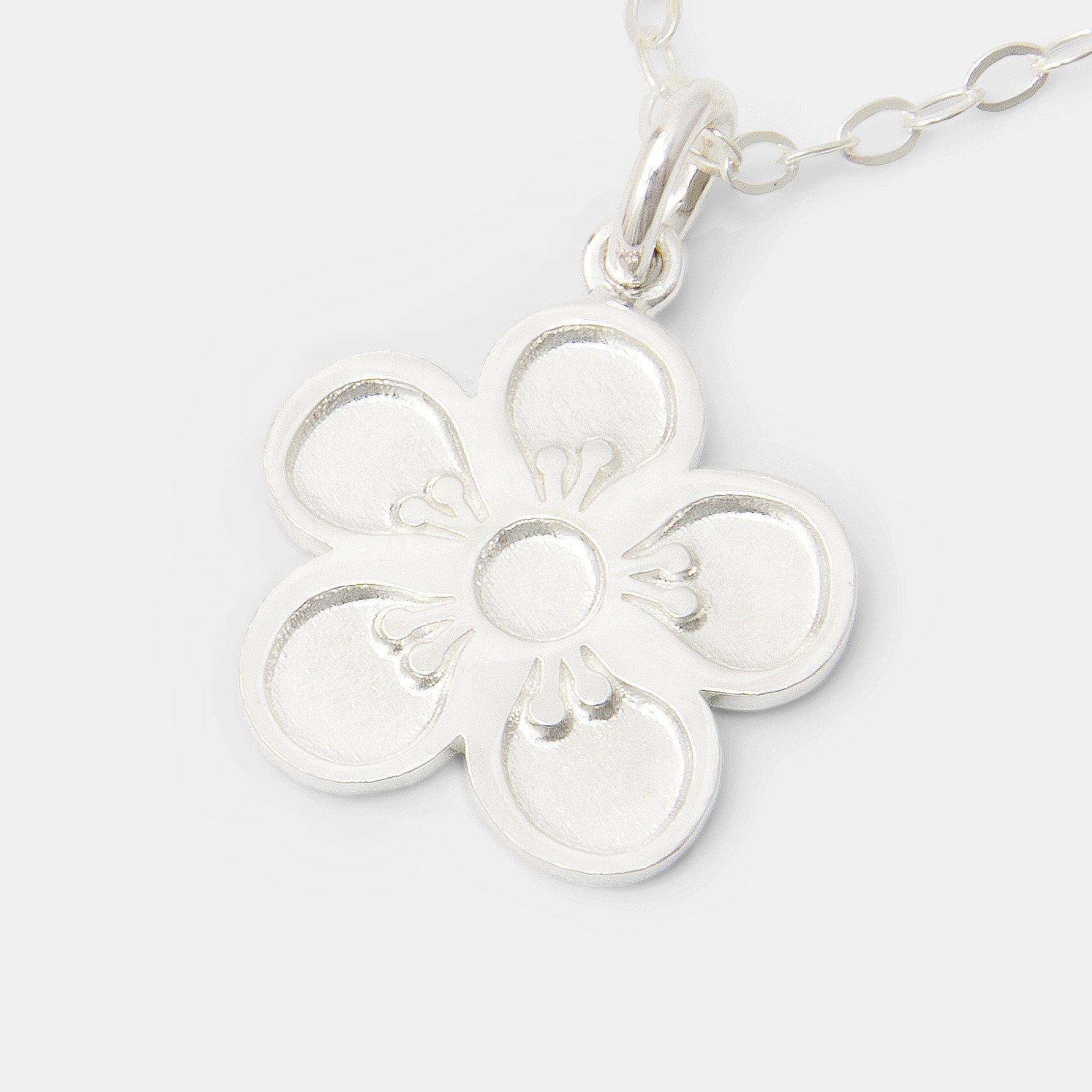 Tea Tree Flower Silver Pendant Necklace - Simone Walsh Jewellery Australia