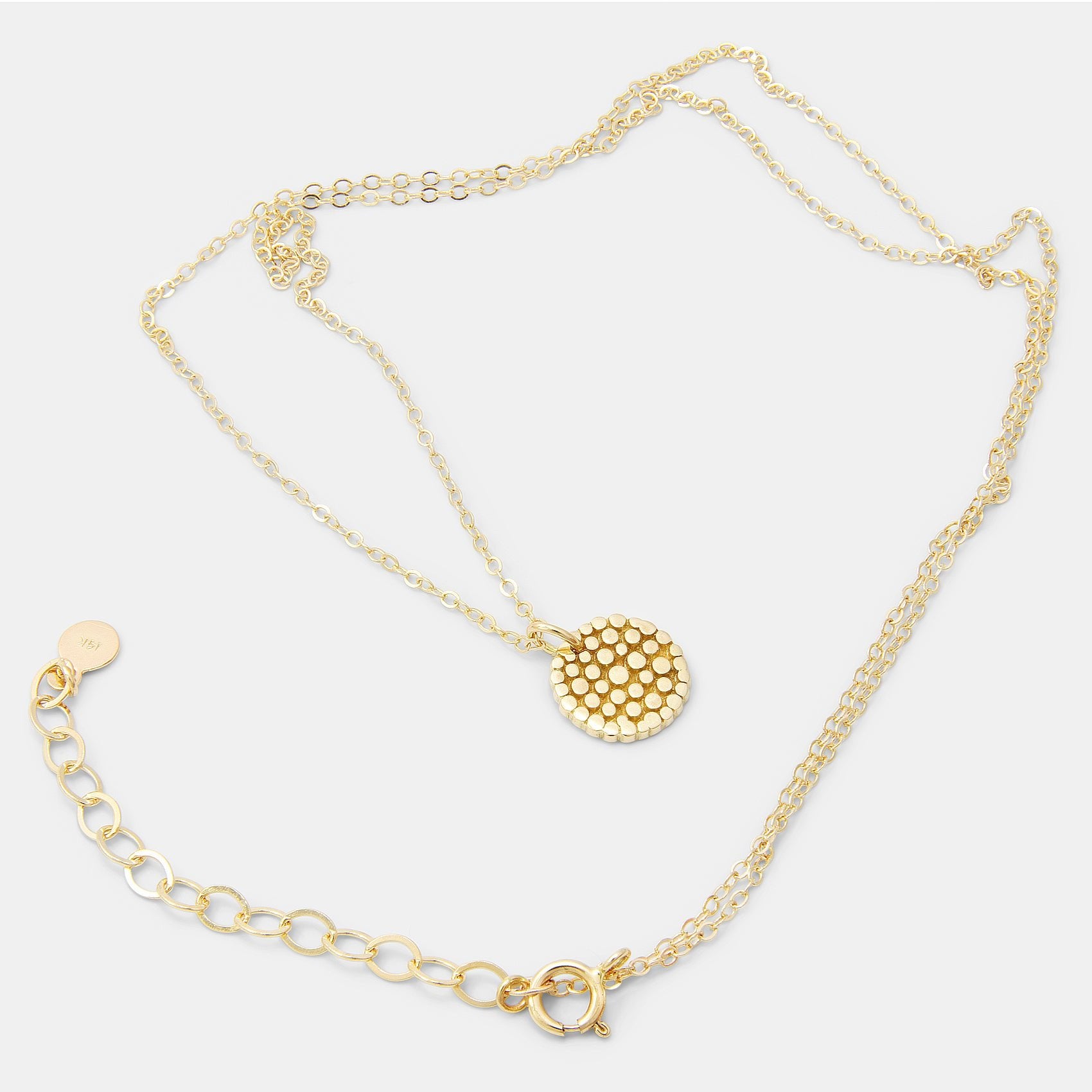 Wattle Blossom Solid Gold Pendant Necklace - Simone Walsh Jewellery Australia