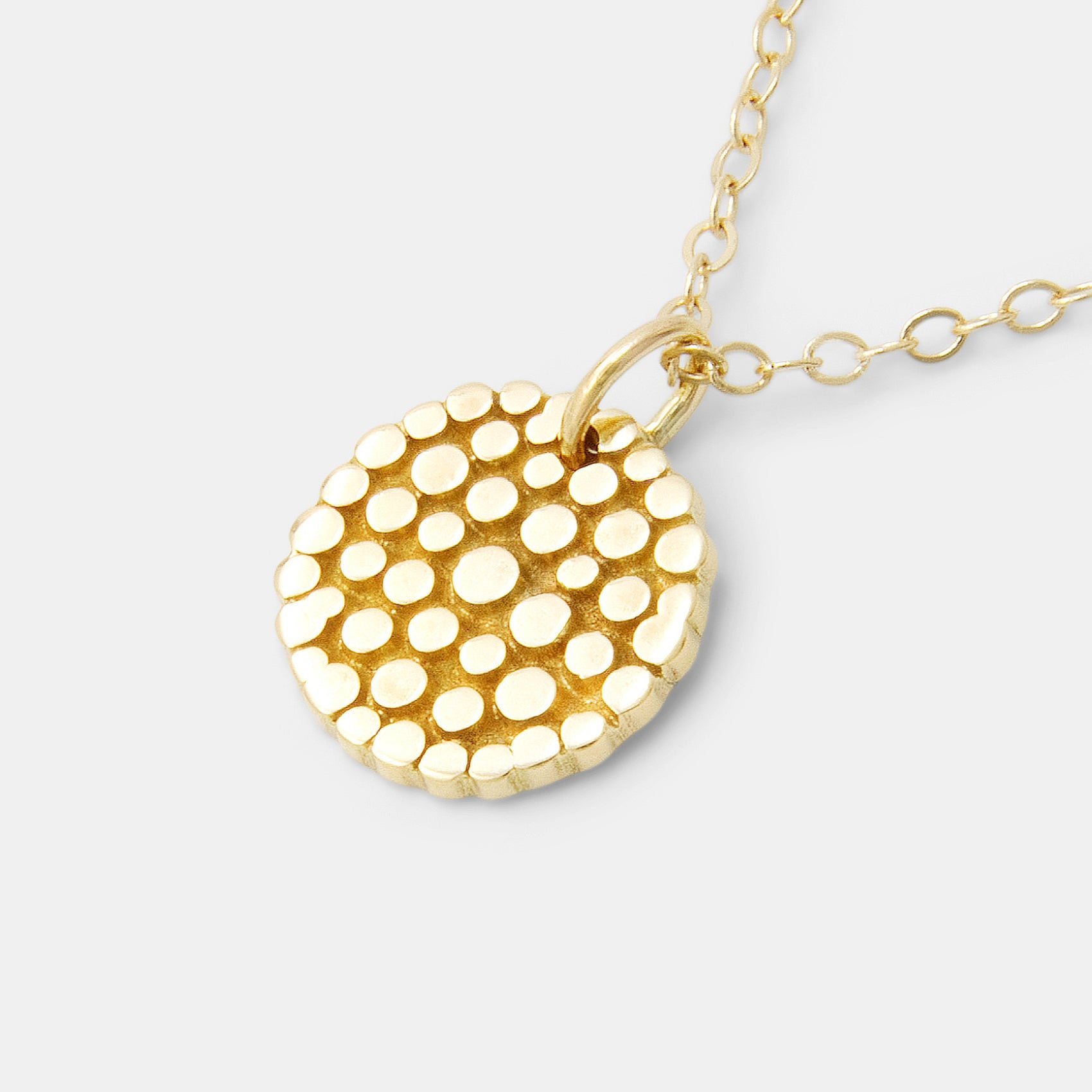 Wattle Blossom Solid Gold Pendant Necklace - Simone Walsh Jewellery Australia