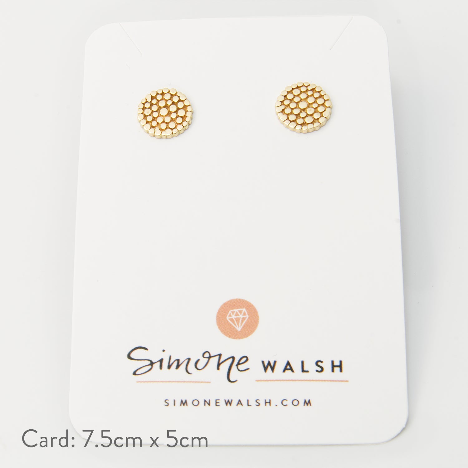 Wattle blossom solid gold stud earrings - Simone Walsh Jewellery Australia