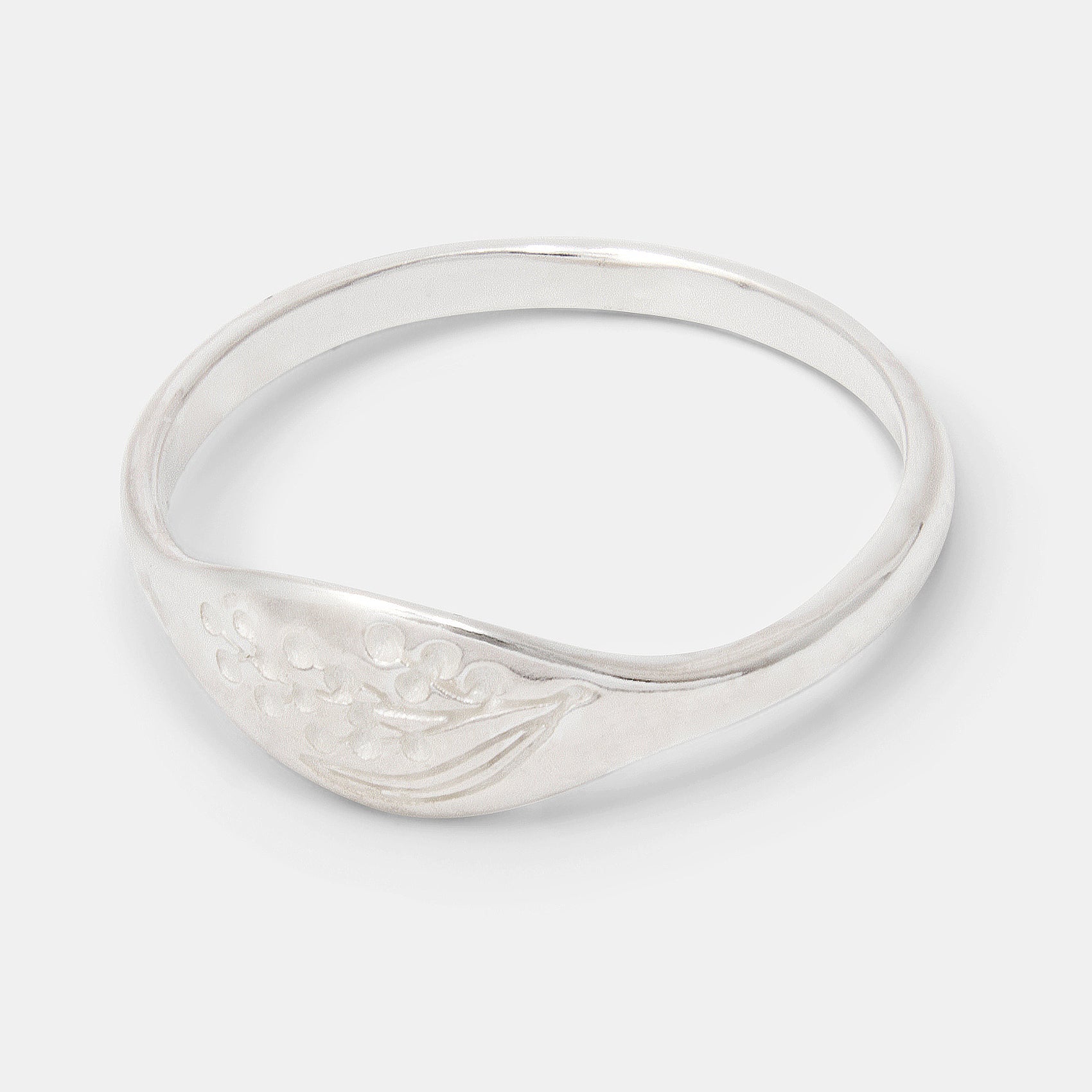Wattle Silver Signet Ring - Simone Walsh Jewellery Australia