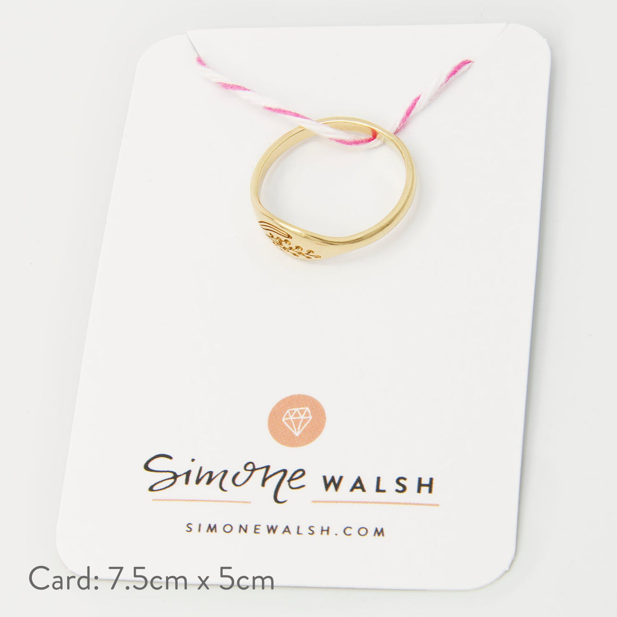 Wattle Flower Solid Gold Signet Ring (14ct) - Australian Design